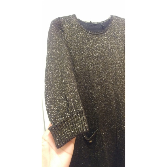 Daisy Fuentes Sweater Dress Small black/gold - Picture 4 of 6